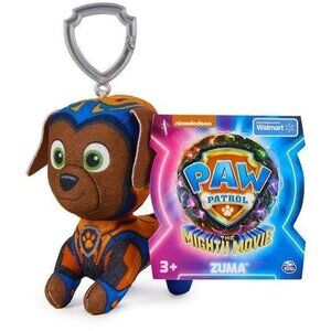 PAW Patrol: The Mighty Movie – Zuma 4″ Clip-On Plush | Keychain Bag Clip – NEW